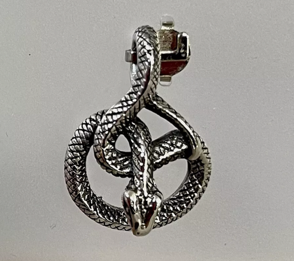 Snake Pendant 925 Sterling Silver 2.5cm Long