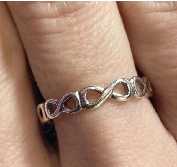 Sterling Silver 925 Infinity Ring Band