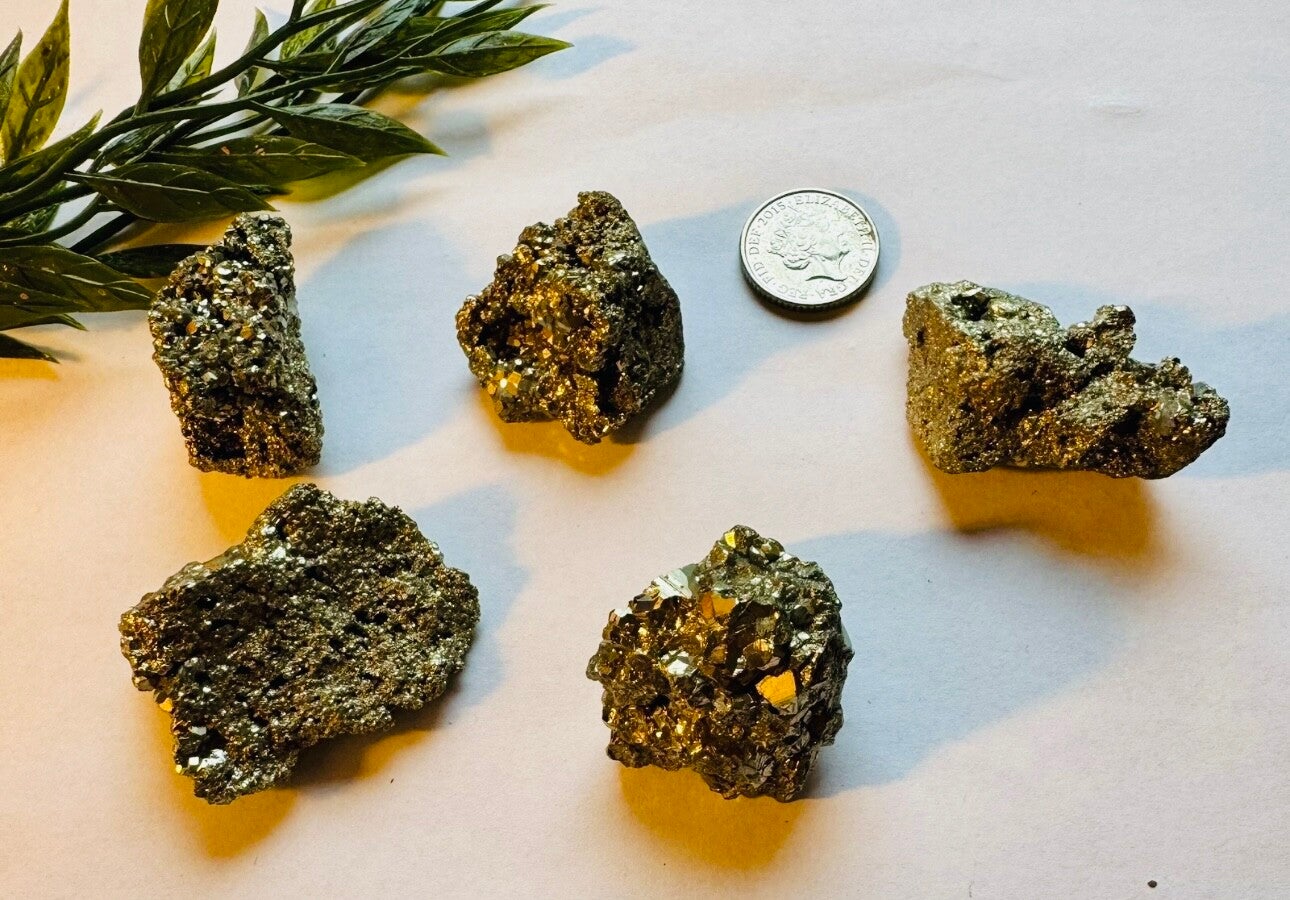 Pyrite Rough Crystals – 5 Pieces
