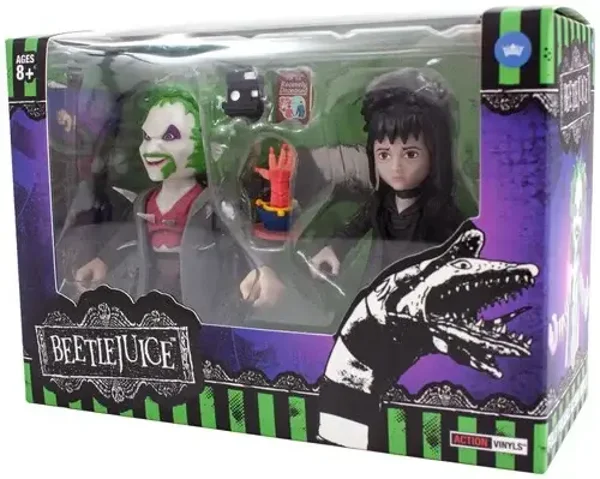 Beetlejuice Action Vinyls Set de figurines d’action exclusif Beetlejuice & Lydia Deetz