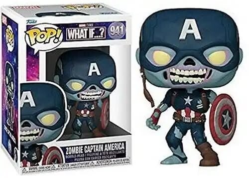 Marvel What If...? Pop! Tv Vinyl Figurine Zombie Captain America 9 Cm  - Funko / Figurine Funko
