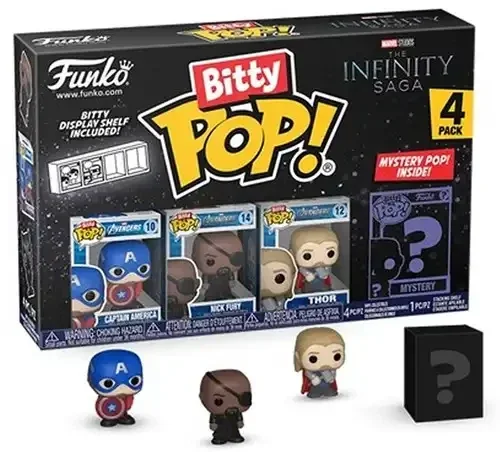 Bitty POP! Marvel Captain America 4-Pack