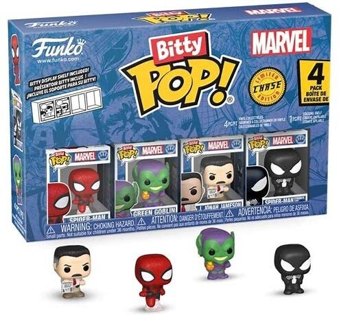 Marvel - Pack 4 Figurines Bitty Pop! Spider-Man Series 1 2 cm - Funko