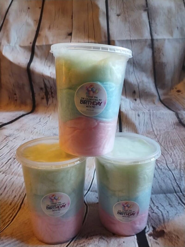 32 oz tubs of cotton candy