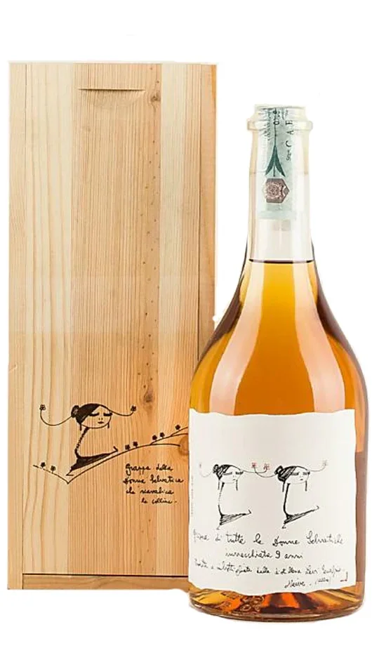 Grappa Ambrata - 9 anni d'invecchiamento - Cassa di legno - Romano Levi