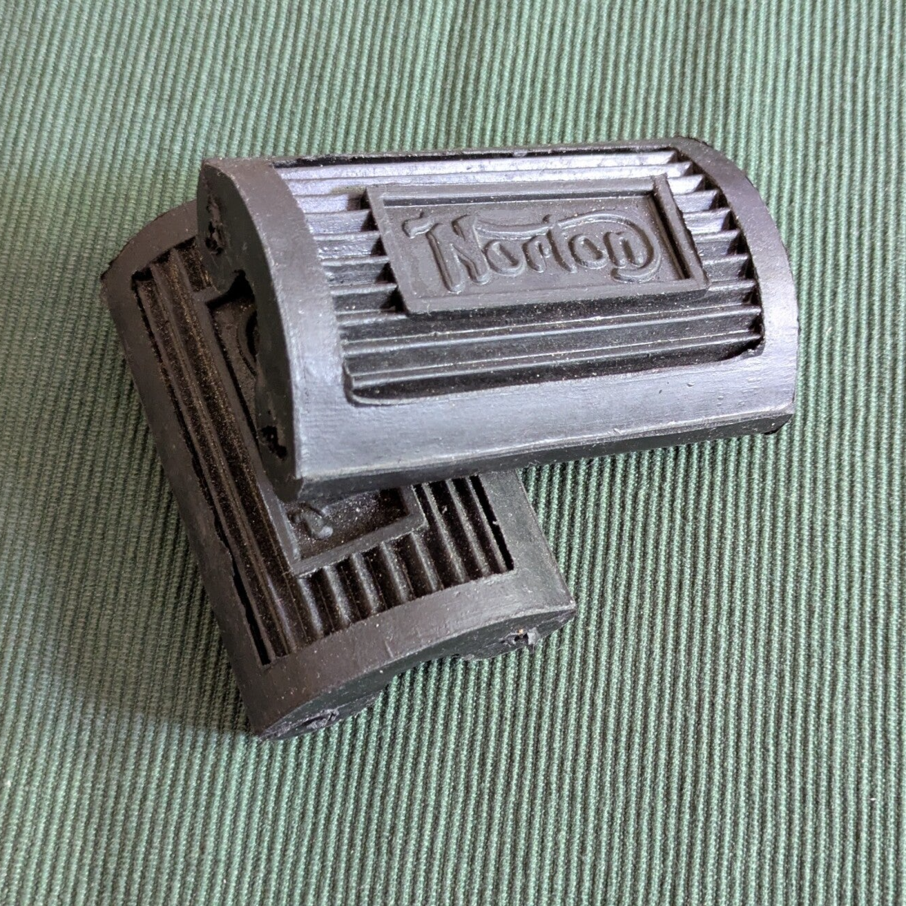 Footrest pedal style replacement rubber for Vintage Norton Motorcycles
