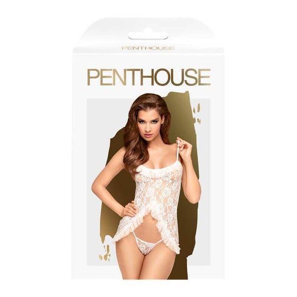 PENTHOUSE Chemise Flawless Love Blanco