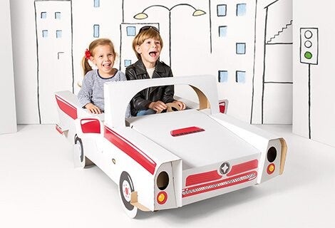 Knutselkarton XL racewagen