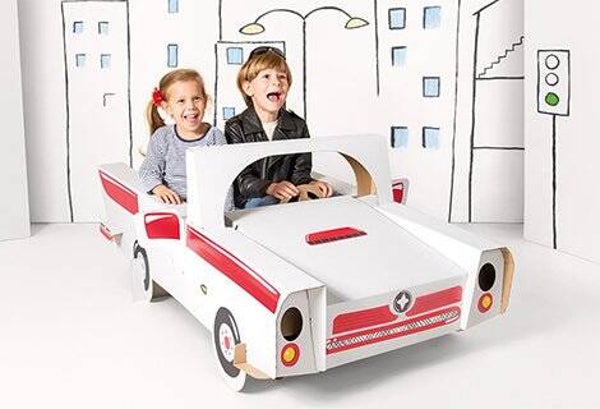 Knutselkarton XL racewagen
