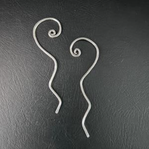 16 gauge-sterling silver swirl earrings