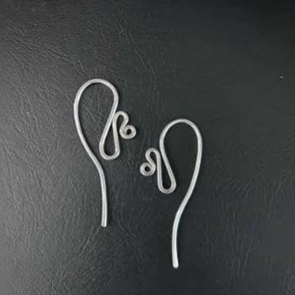 16 gauge-sterling silver swirl earrings