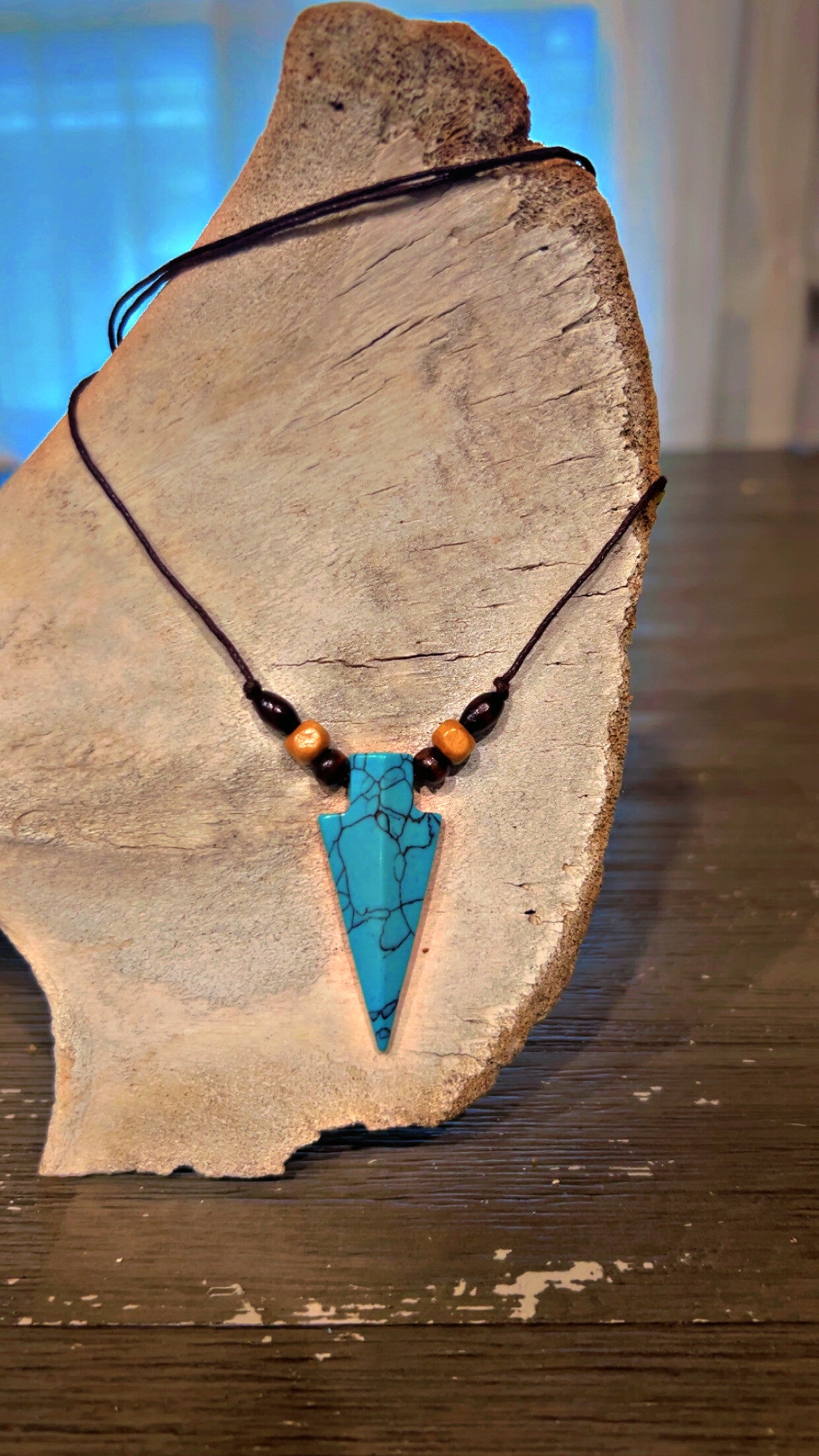 turquoise arrowhead pendant
