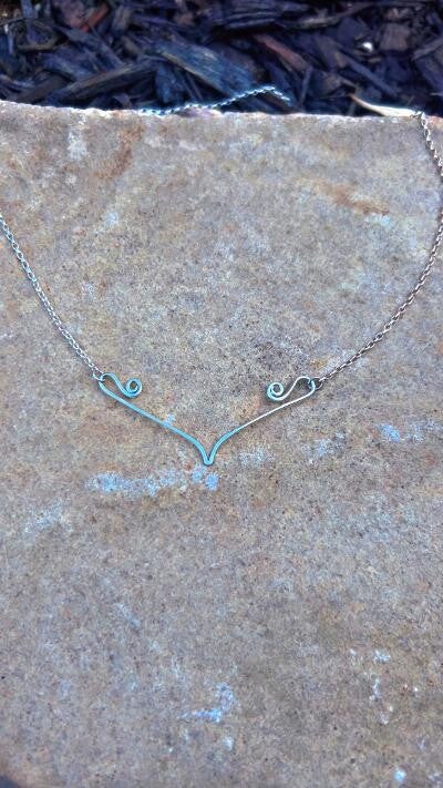 silver swirl necklace