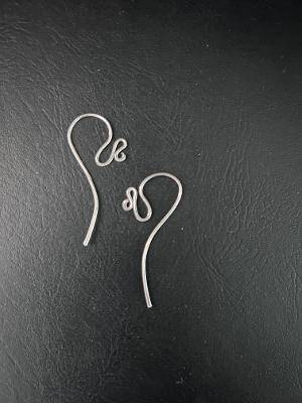 20 gauge-sterling silver swirl earrings