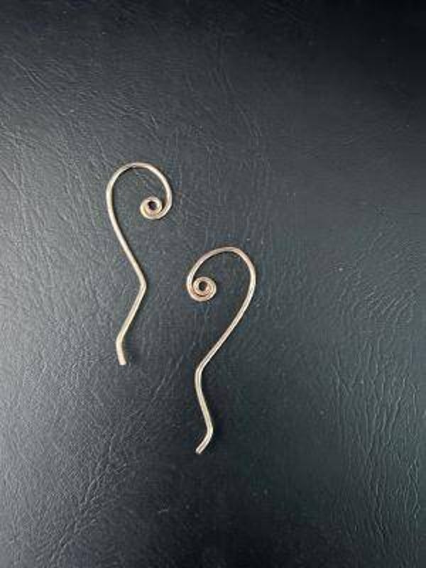 18 gauge 14/20kt gold fill swirl earrings