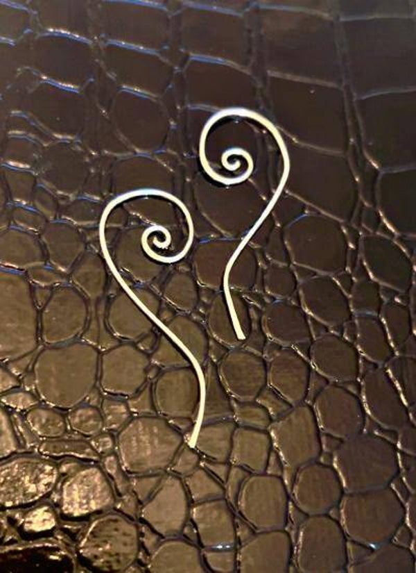sterling silver swirl earings