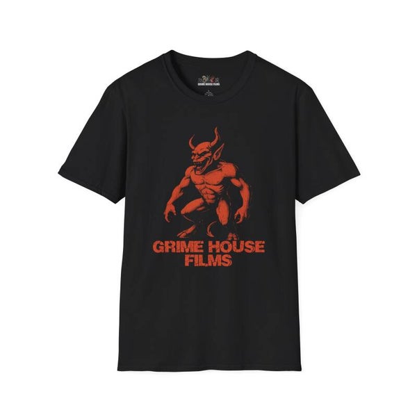Grime House Films - Devil logo - Indie horror redefined - T-shirt