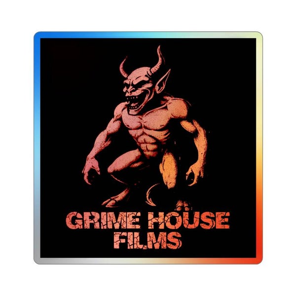 Grime House Films - Devil logo - hologram retro sticker!