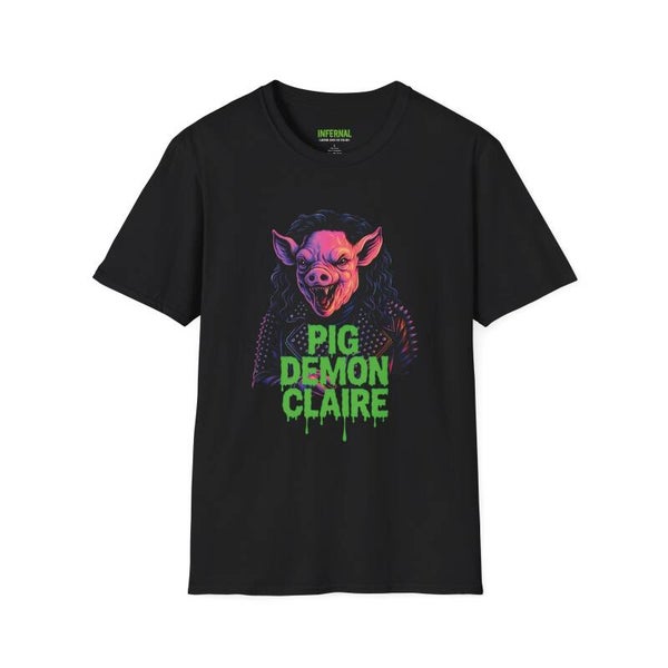 Grime House Films - INfernal - Pig Demon Claire  - character t-shirt