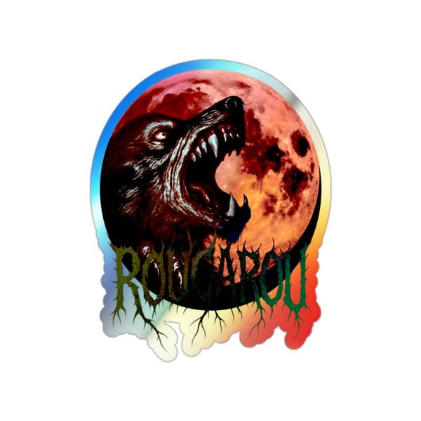 Grime House Films - ROUGAROU: Blood Moon Howl – Holographic Die-Cut Sticker