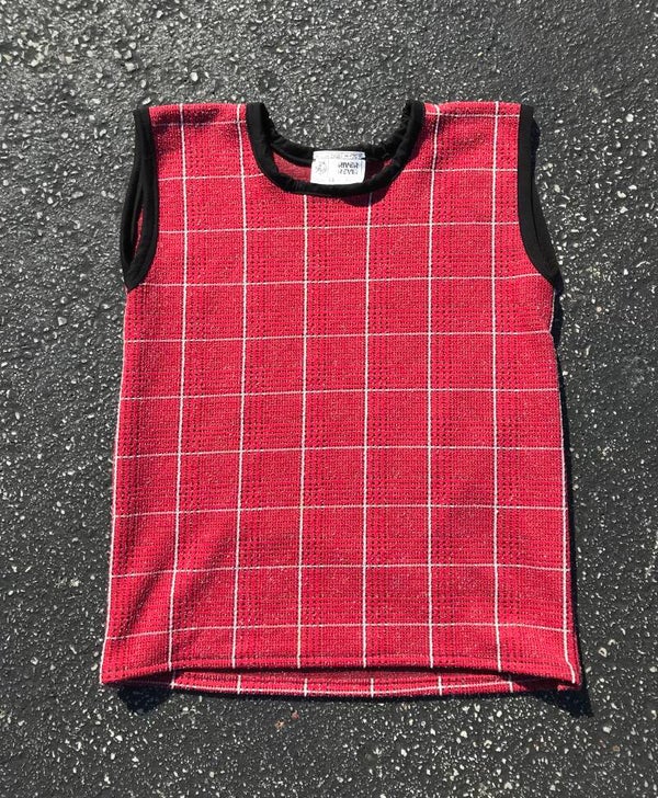 Doubleknit Grid Tank Top