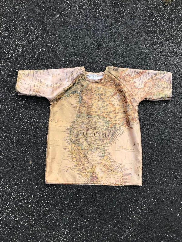 Satin Map Raglan Tee