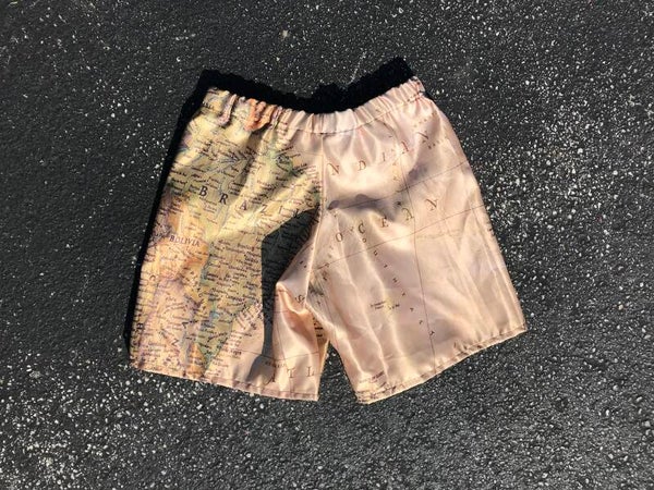 Satin Map Shorts