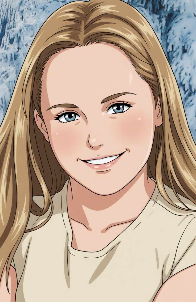 Headshot turned a cartoon.