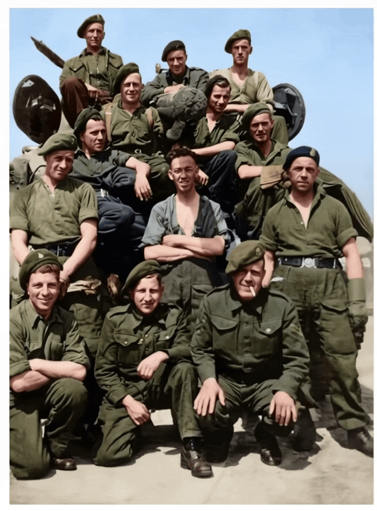 Colourised from black and white to full colour
