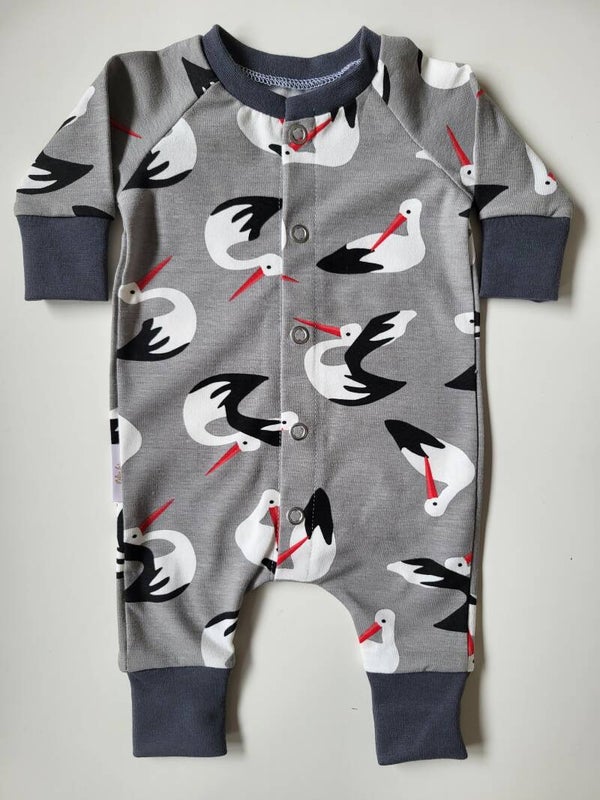 Raglan boxpakje ooievaars