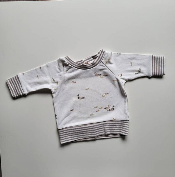 Raglan sweater eendjes maat 56