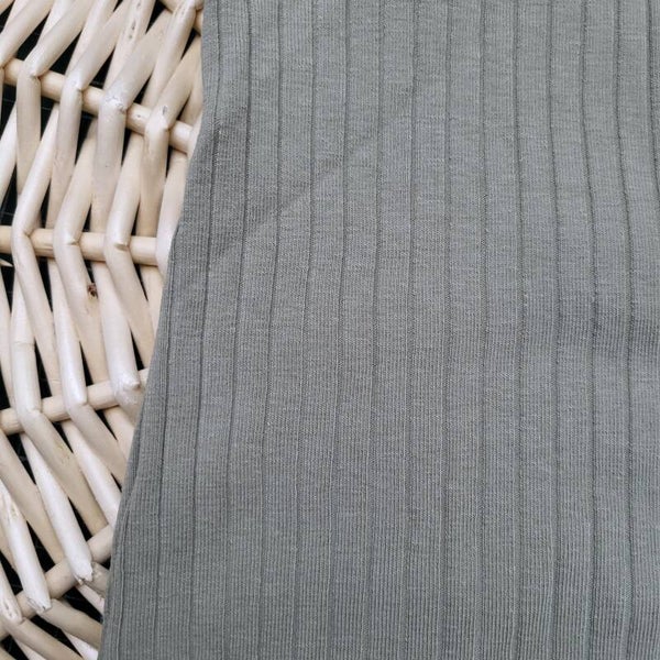 Brede ribstof olijfgroen