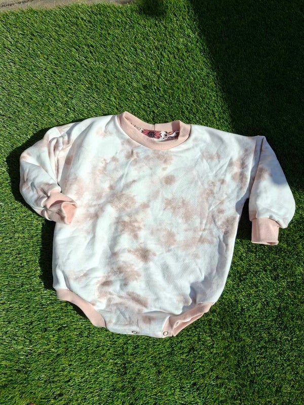 Sweaterromper tie-dye roze