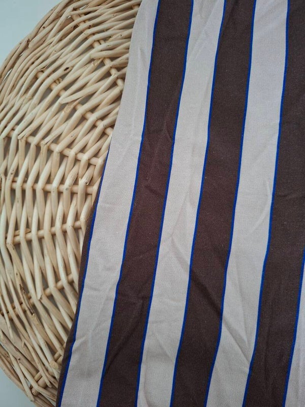 Shorts bruin/blauw gestreept