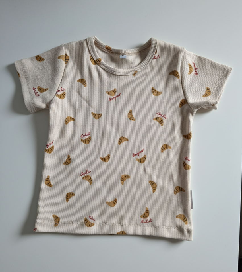 T-shirt rib croissants