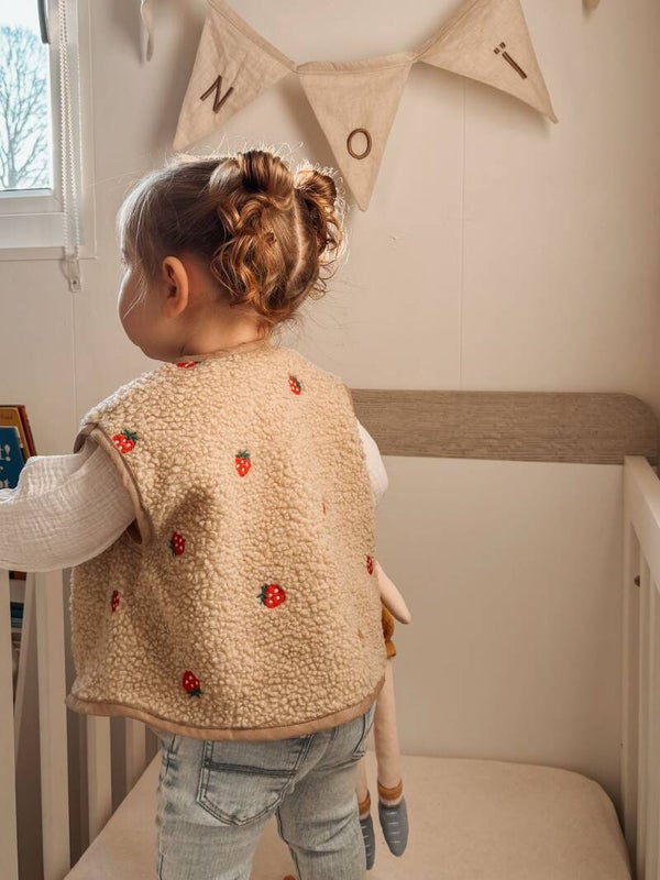Gilet aardbeien teddy