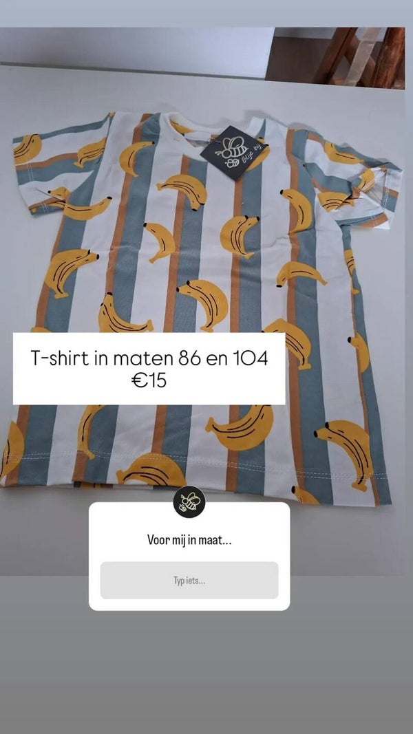 2x tshirt bananen