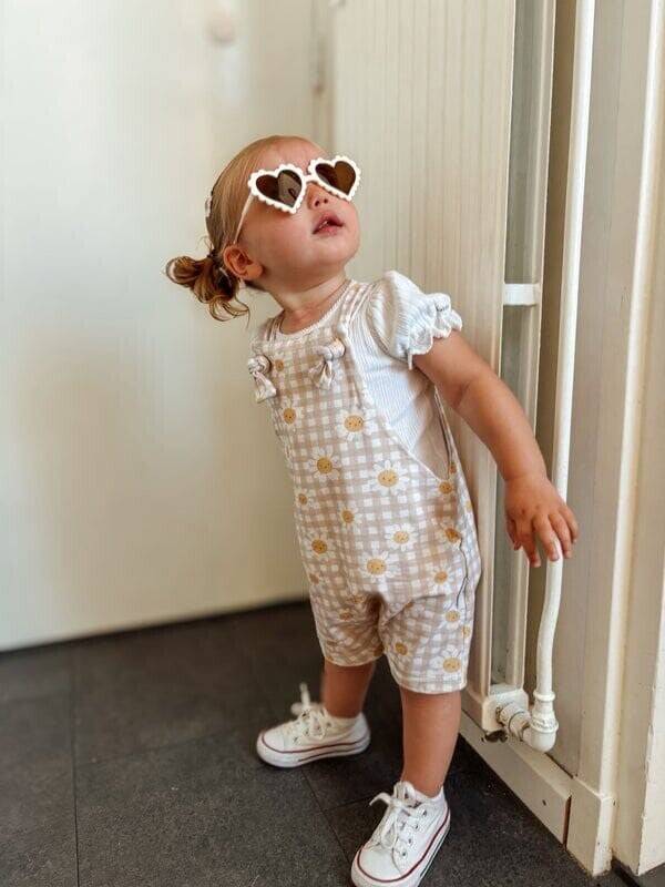 Kort tuinbroekje bloemetjes