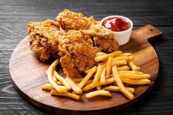 1 pieces fried chicken + fries