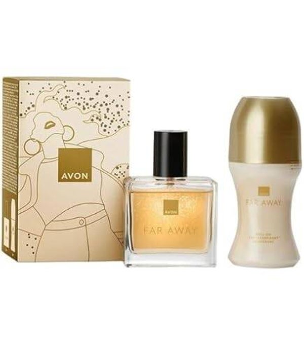 Estuche Far Away Mujer Perfume + Desodorante Roll-On Fragancia Icónica