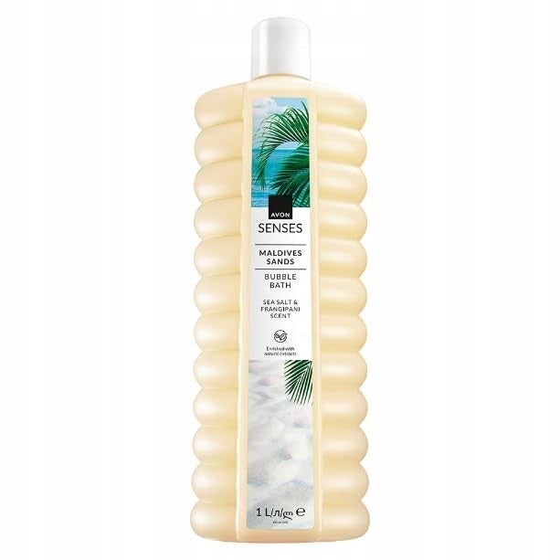 Avon Senses Maldives Sands Bubble Bath – Baño de Burbujas Sal Marina y Frangipani (1000 ml)