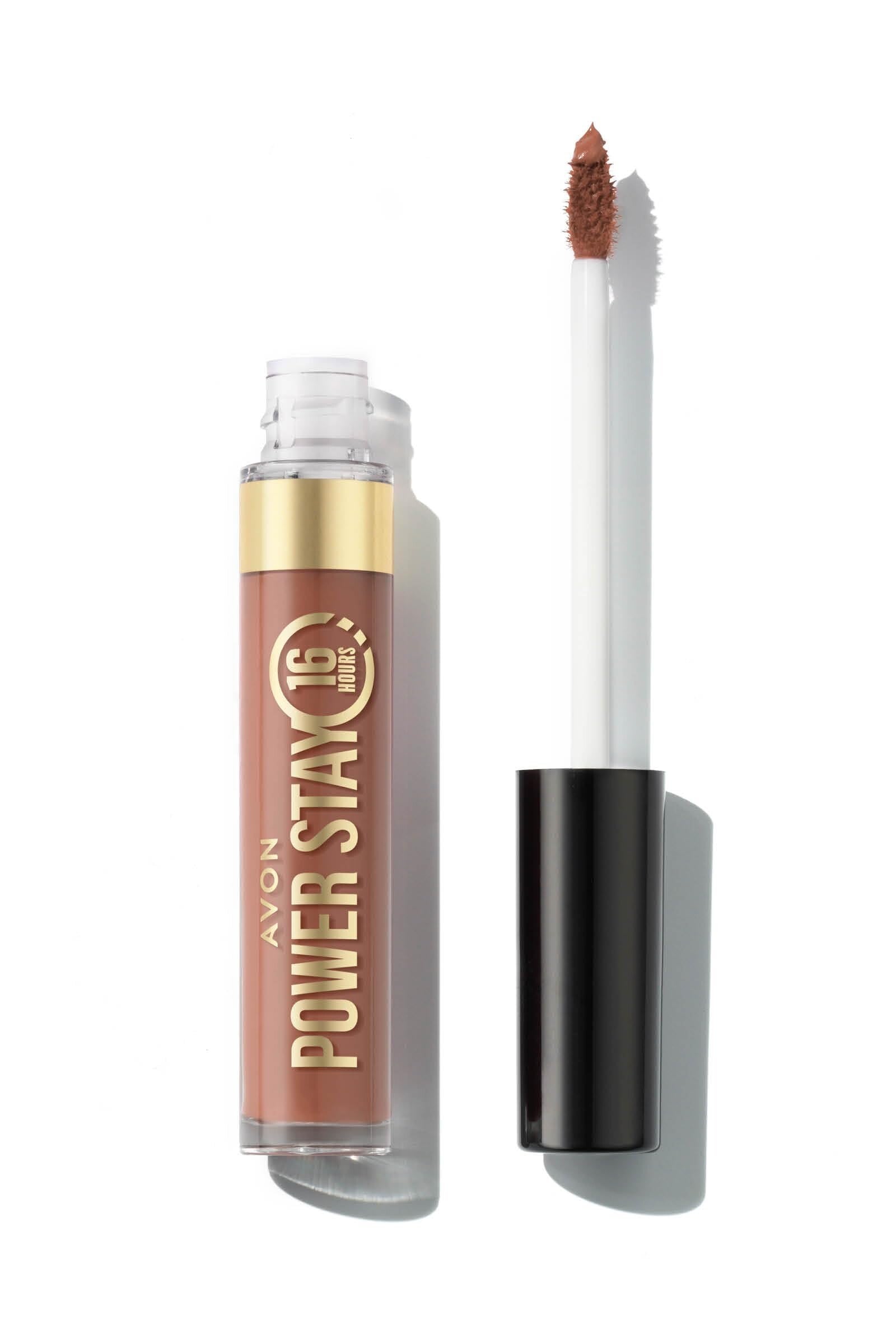 Labial Líquido Avon Power Stay 16H – Tono Non Stop Nude