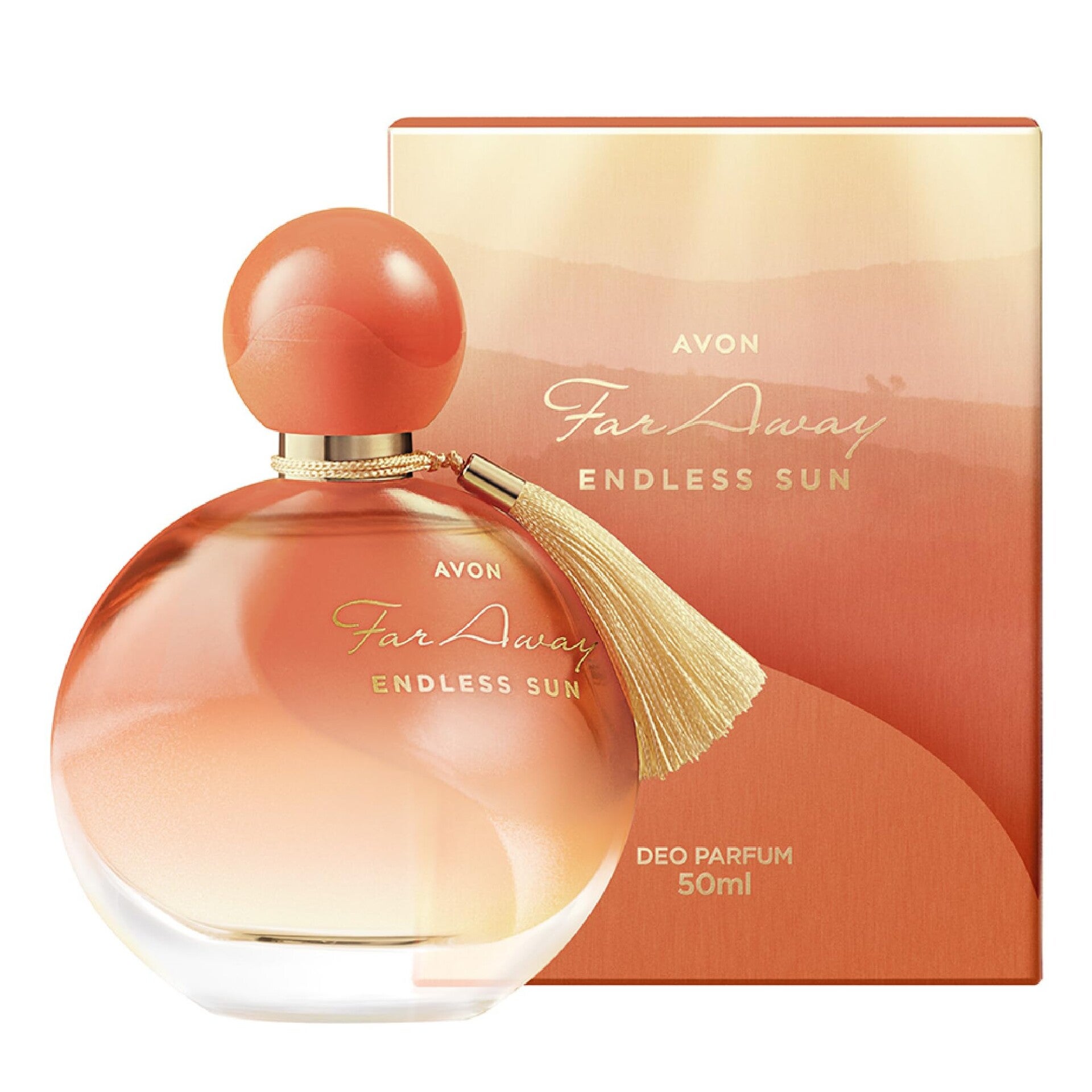 Avon Far Away Endless Sun Deo Parfum 50 ml – Perfume Femenino Cálido y Luminoso