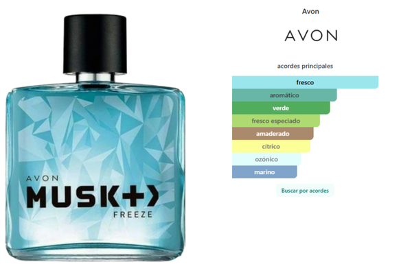 Musk+ Freeze de Toilette para hombres 75ML avon