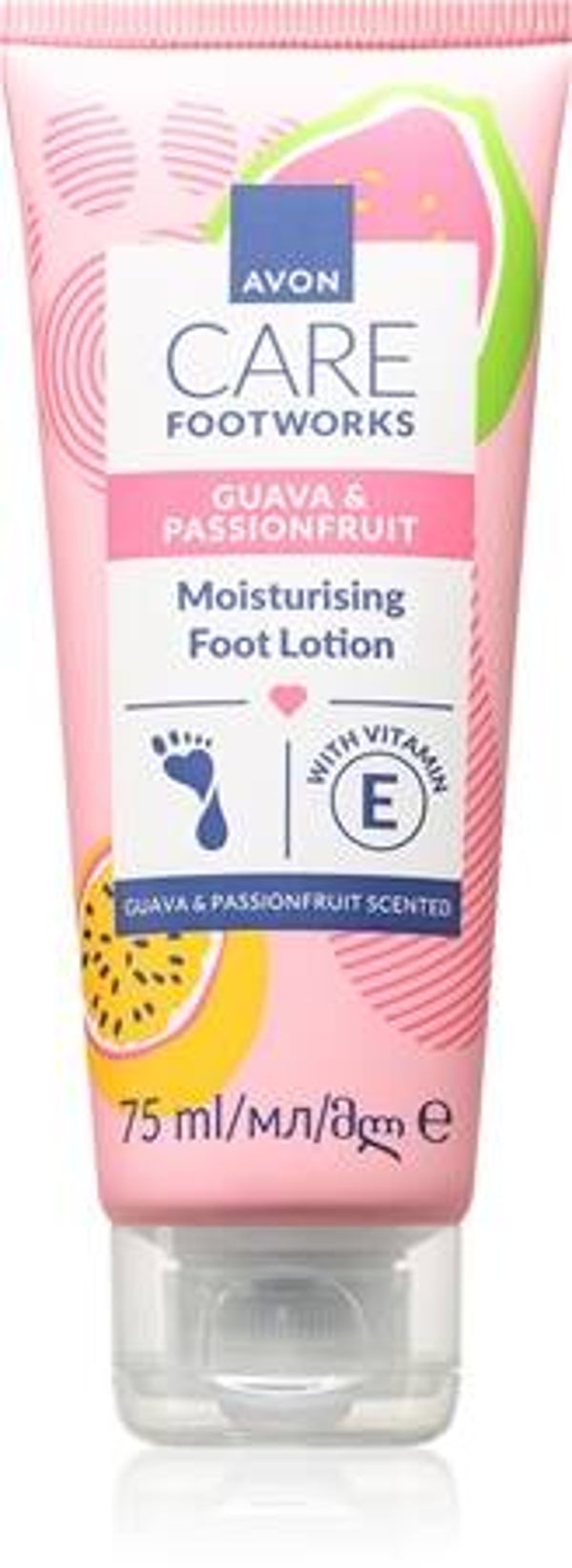 Avon Care Footworks Guava & Passionfruit – Crema Hidratante para Pies 75 ml