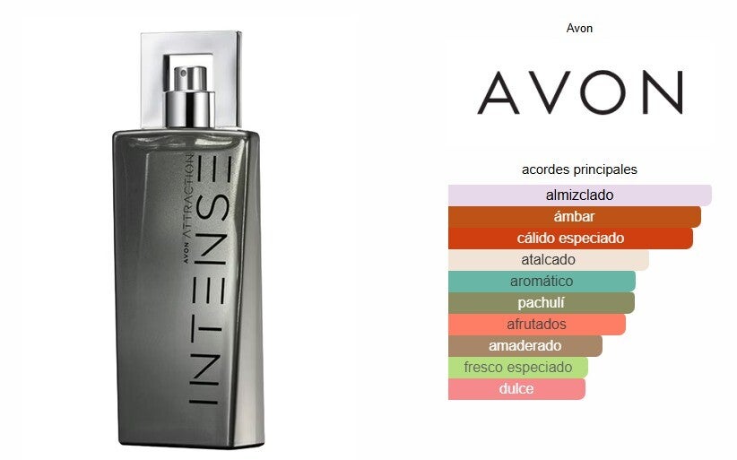 Avon Attraction Intense para Hombre Eau de Parfum | Perfume Masculino Ambarado y Especiado