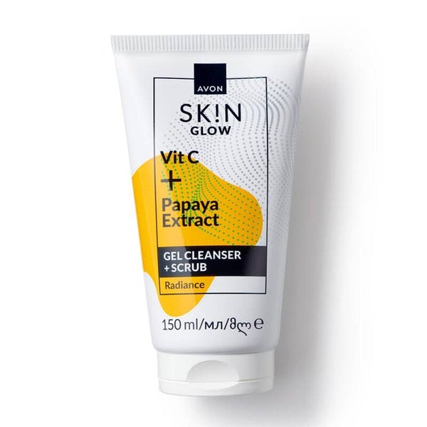 Avon Skin Glow Vitamina C + Papaya – Gel Limpiador y Exfoliante Facial Iluminador