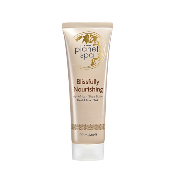 Avon Planet Spa Blissfully Nourishing Mascarilla de Manos y Pies con Manteca de Karité Africana 100 ml