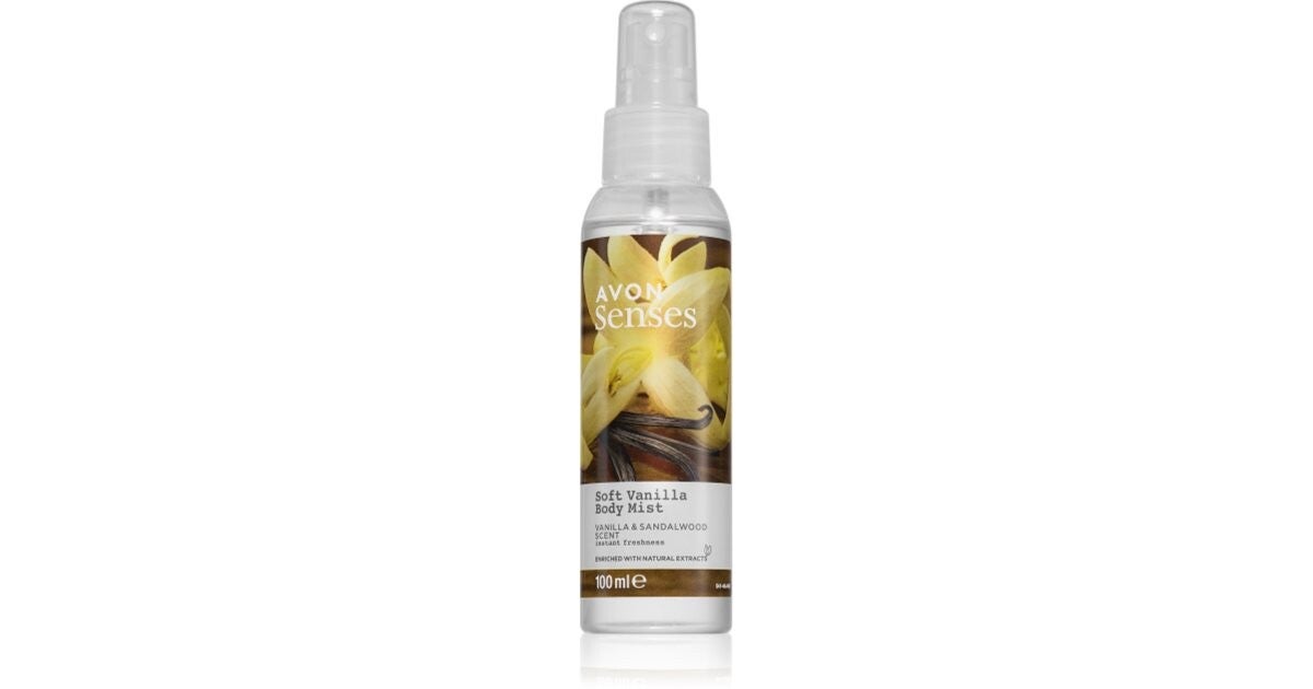 Spray Corporal Avon Senses Soft Vanilla – Body Mist de Vainilla