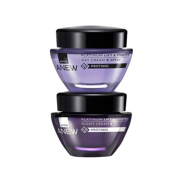 Pack ahorro Anew Platinum con Protinol crema de día + crema de noche (+50 años)